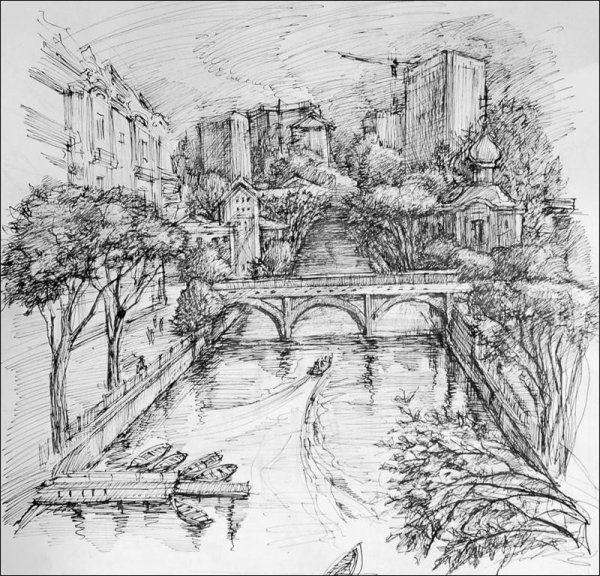 Городской пейзаж построение