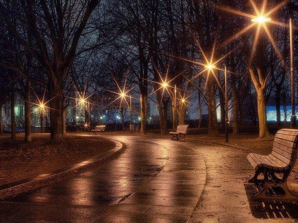 Вечер Нью Йорк парк улица