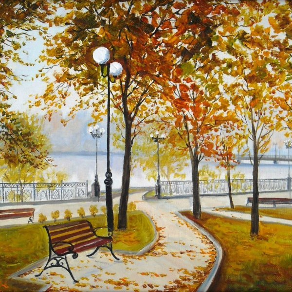 Осенний пейзаж в городе