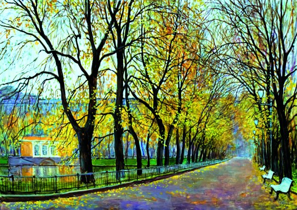 Москва живопись пейзаж Патриаршие пруды