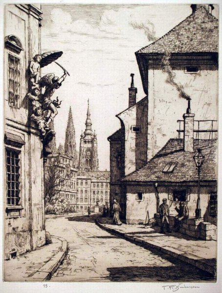 Офорт Прага 1820