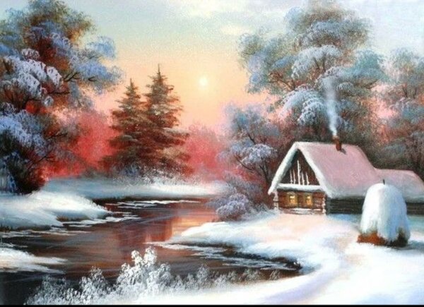 Карл Валенте художник зимний