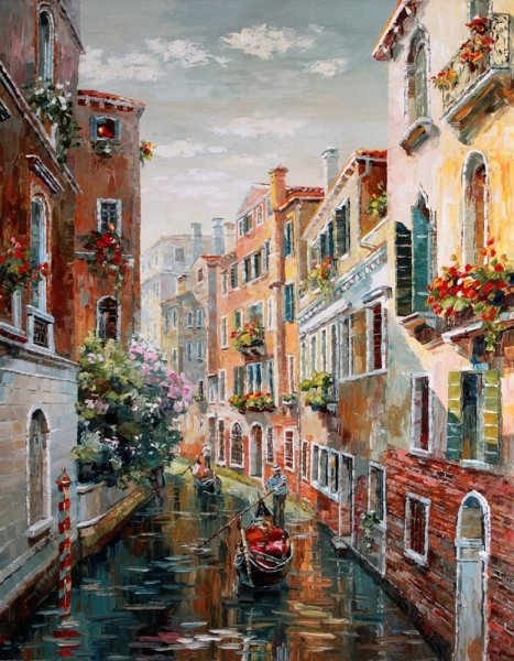 Городской пейзаж Италия Венеция масло