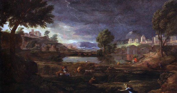 Никола Пуссен пейзаж с геркулесом и Какусом