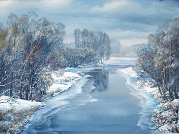 Пейзажист зима Васильев