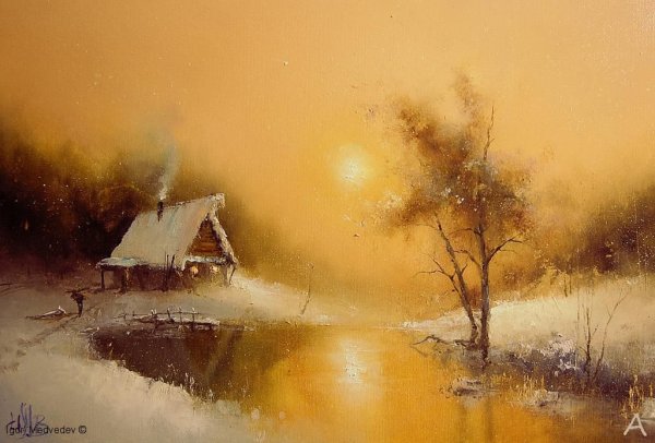 Художник Игорь Медведев зимовье