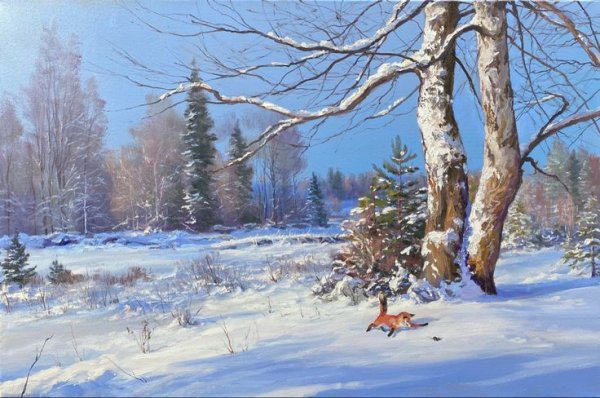 Живопись Игорь Сахаров зима