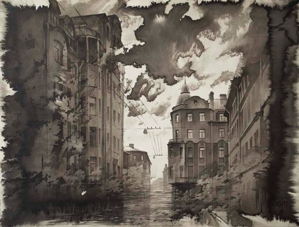 Олег Ильдюков акварели Питера