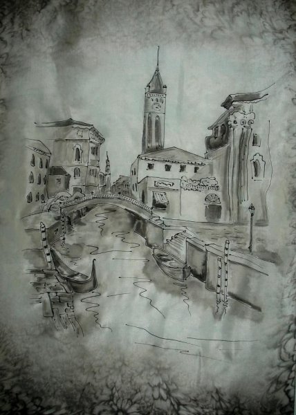 Венеция гризайль