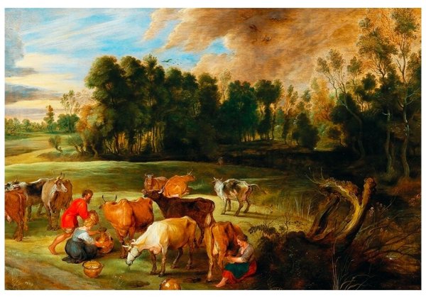 Питер Пауль Рубенс «пейзаж с возчиками камней» 1620