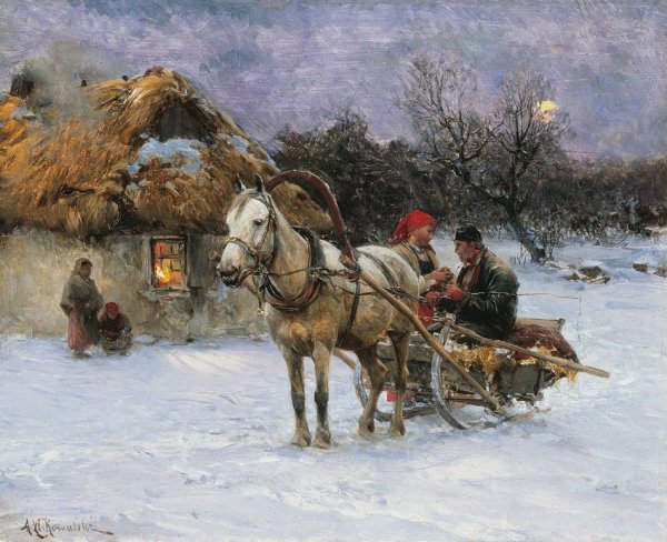 Польский художник Розвадовский тройка