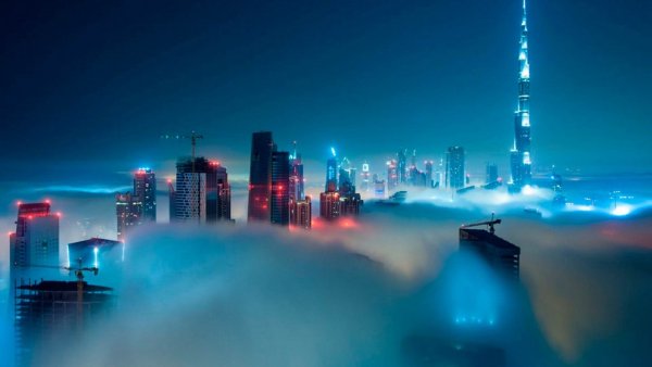 Бурдж-Халифа Дубай закат