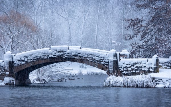 Зима мостик