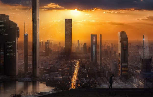 Киберпанк город