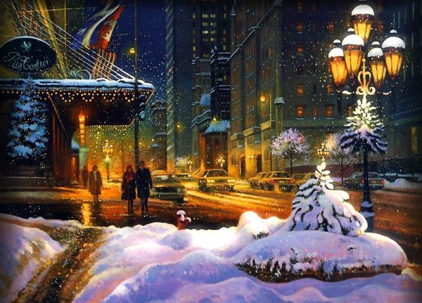 Ночной осенний парк