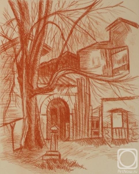 Пейзаж мягкими материалами