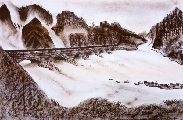 Сангина сепия дерево