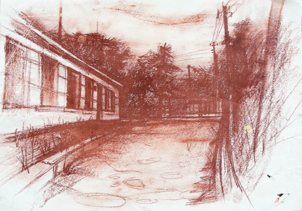 Техника гризайль пейзаж