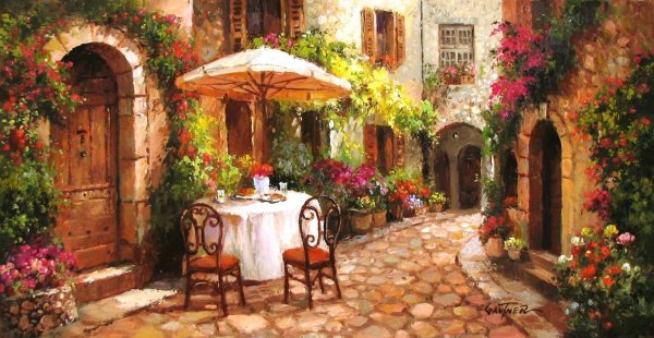 Картины Paul guy Gantner Дворики