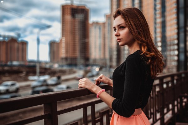 Фотосессия в городе девушка