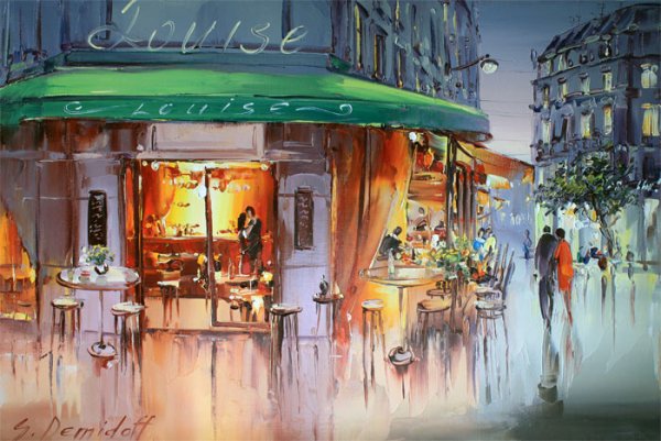 Kathryn White Парижское кафе картина