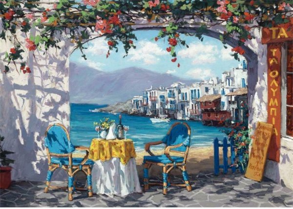 Картины Средиземноморский пейзаж Греция