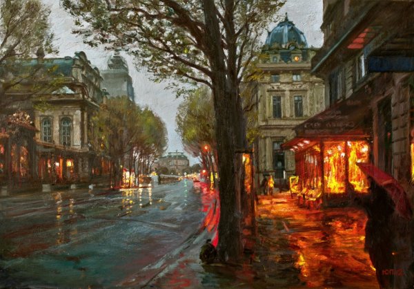 Художник Юрий Панцырев городские пейзажи