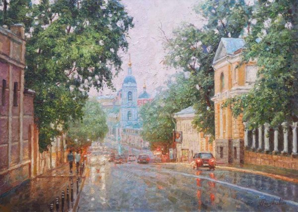 Живопись ,художник Игорь Разживин , Яузский бульвар