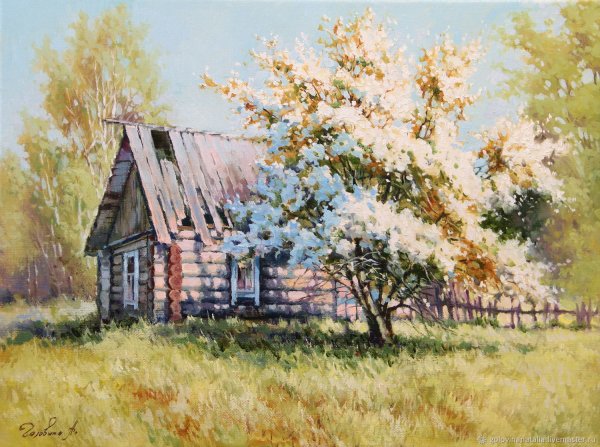 Майский пейзаж живопись