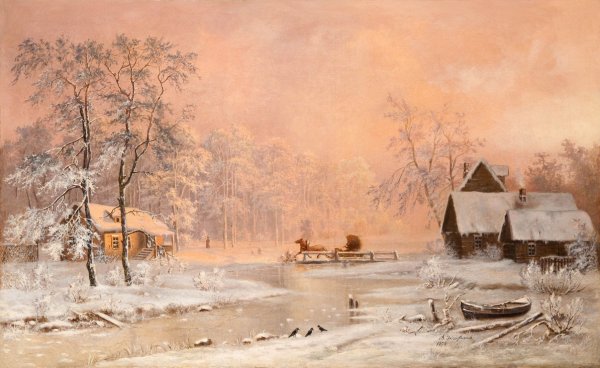 Степан Фёдорович Колесников (1879-1955) зимний пейзаж