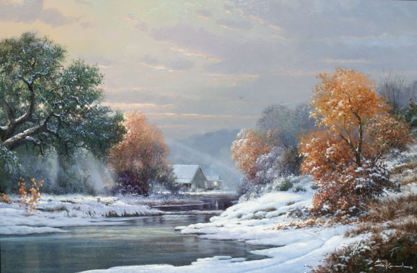 Виктор Быков зимний пейзаж