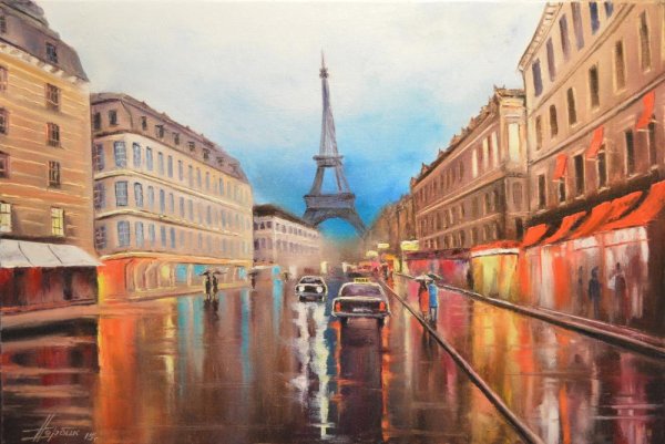 Игорь Сахаров художник дождливый Париж