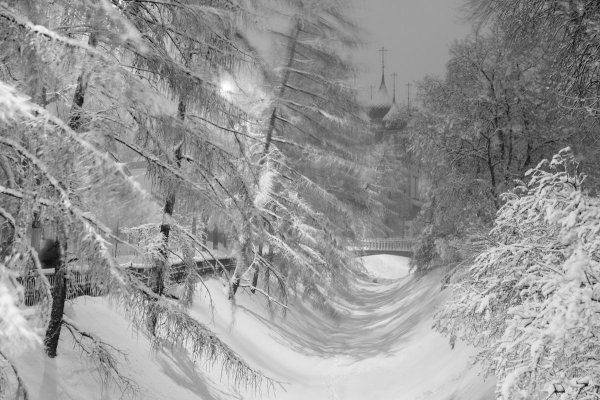 Февральская метель в городе