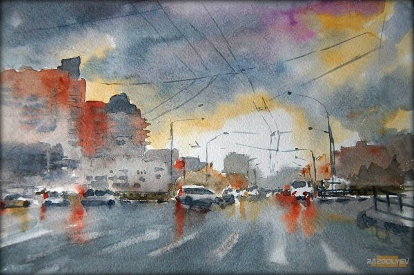 Городской пейзаж пятно