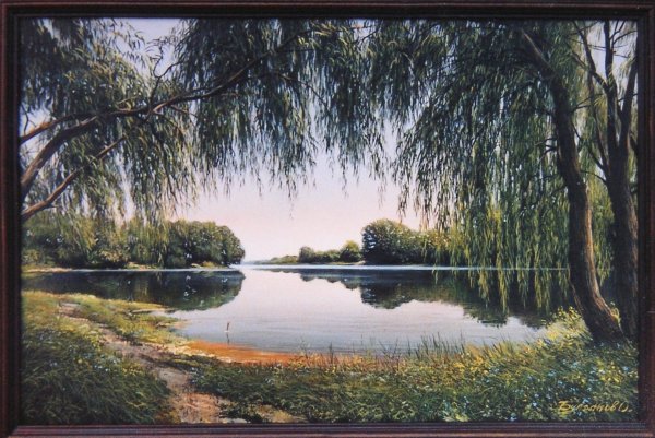 Река Кубань картина Олейник