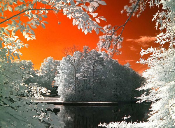 Река Лойзах Германия зима