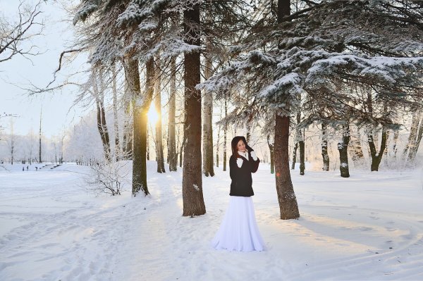 Зимняя фотосессия на природе