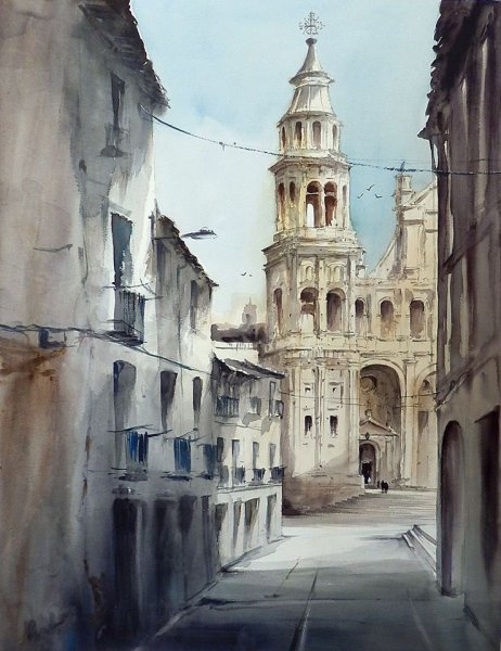 Акварель Jose Luis Lopez . Испания