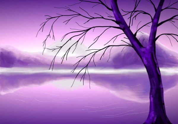 Пейзаж в теплых тонах