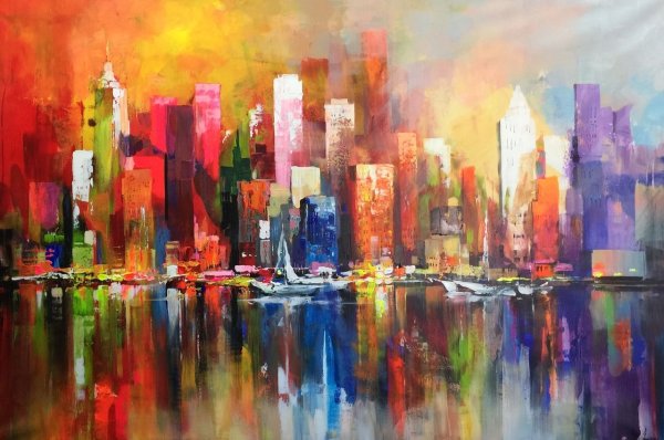 Современная живопись город