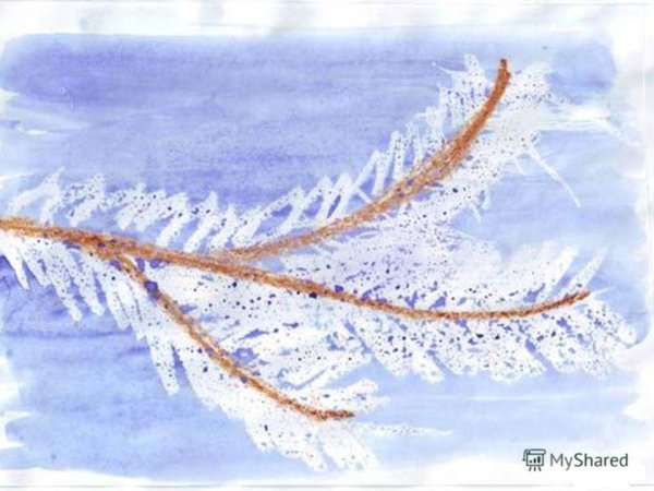 Зимний пейзаж масляной пастелью