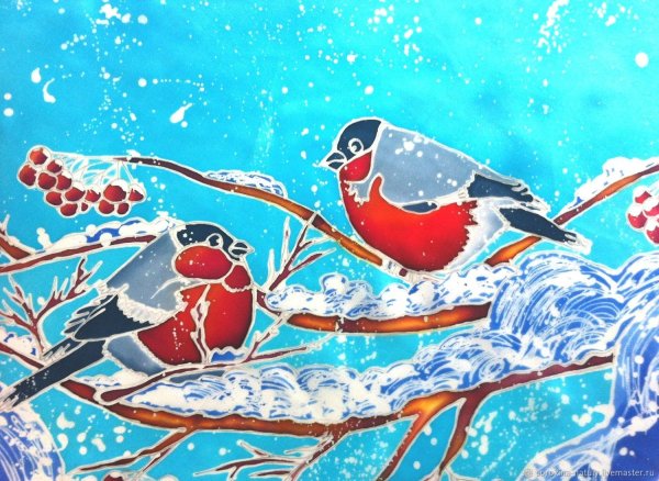 Майстренко Геннадий Снегири художник