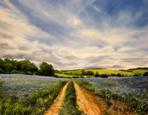 Тропинка в поле картина