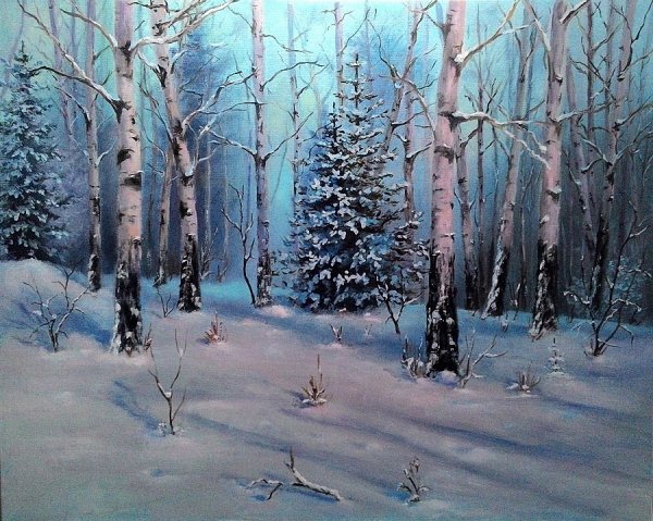 Афремов Леонид художник зима