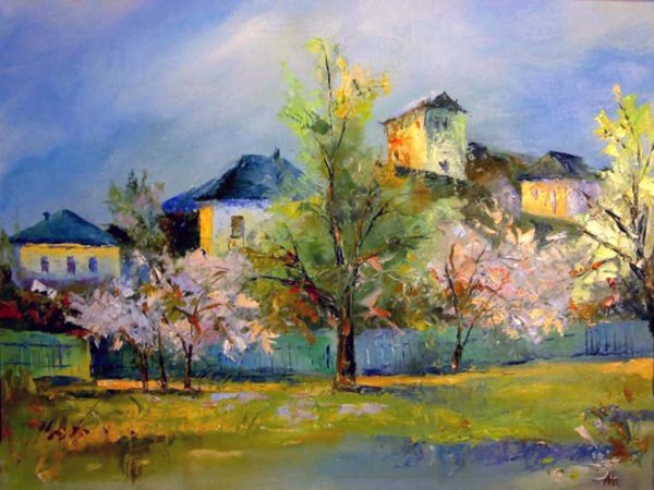 Станковая композиция город