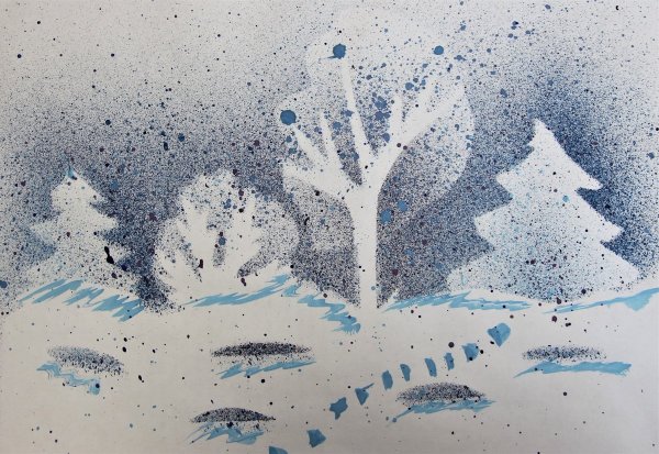 Рисование набрызгом