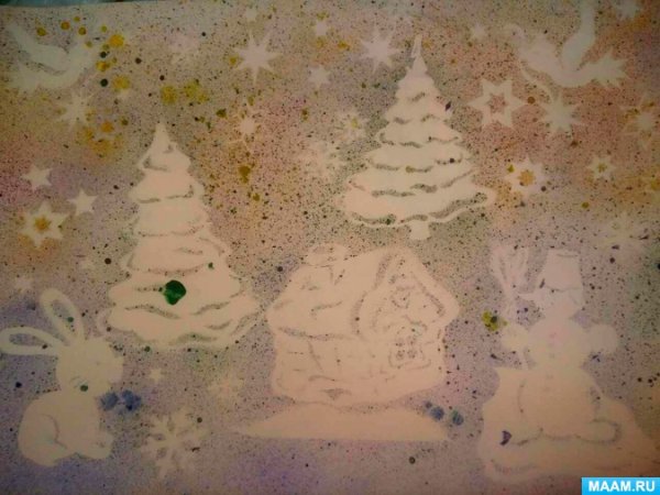 Набрызг техника рисования