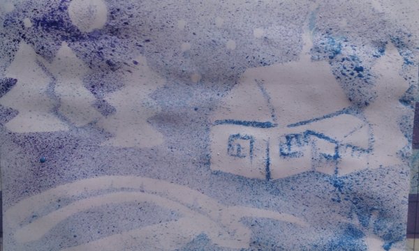 Рисование набрызгом для детей