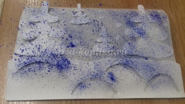 Техника набрызг зима