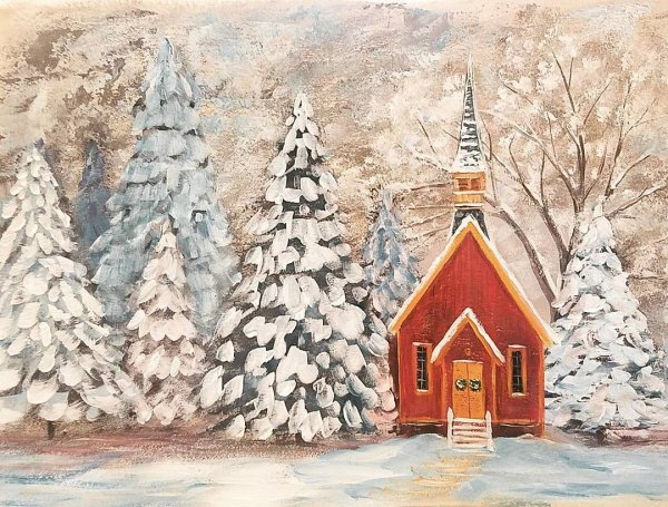 Декоративный зимний пейзаж